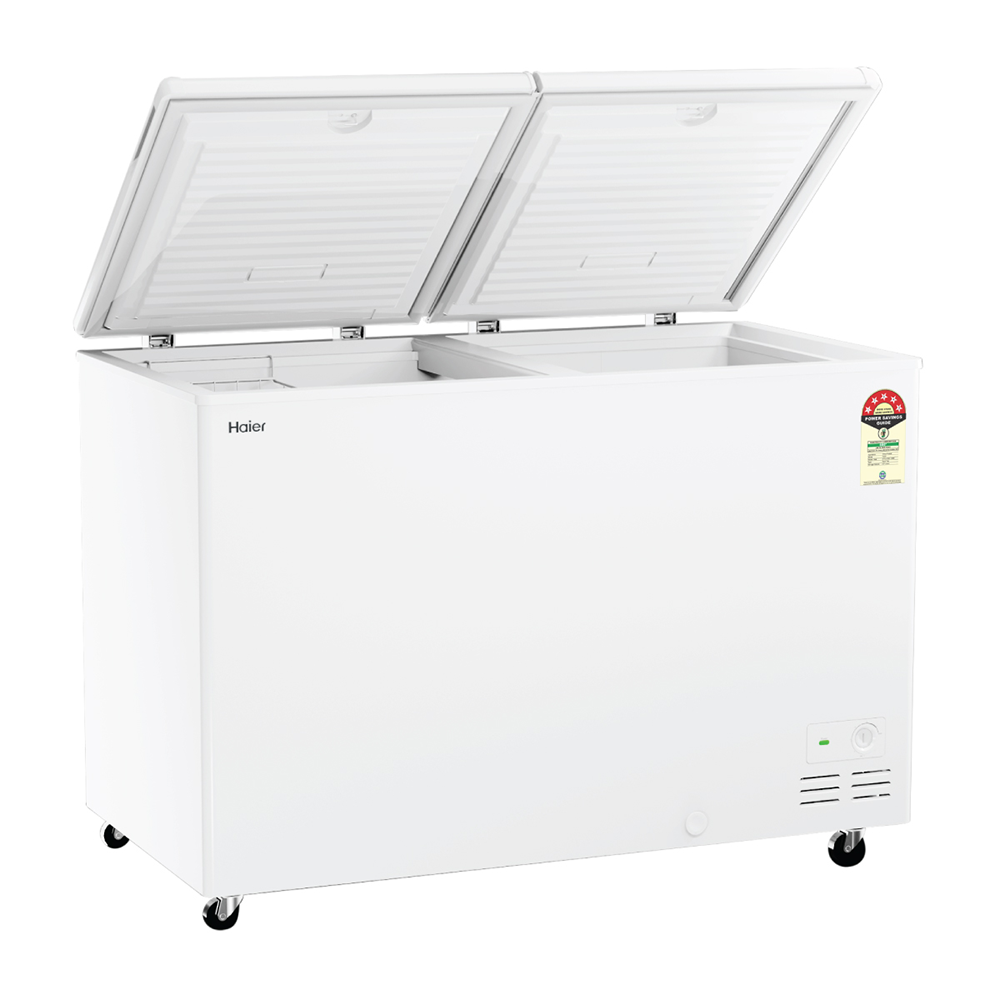 Haier Deep Freezer 410L, Hard Top Convertible Double Door (White)